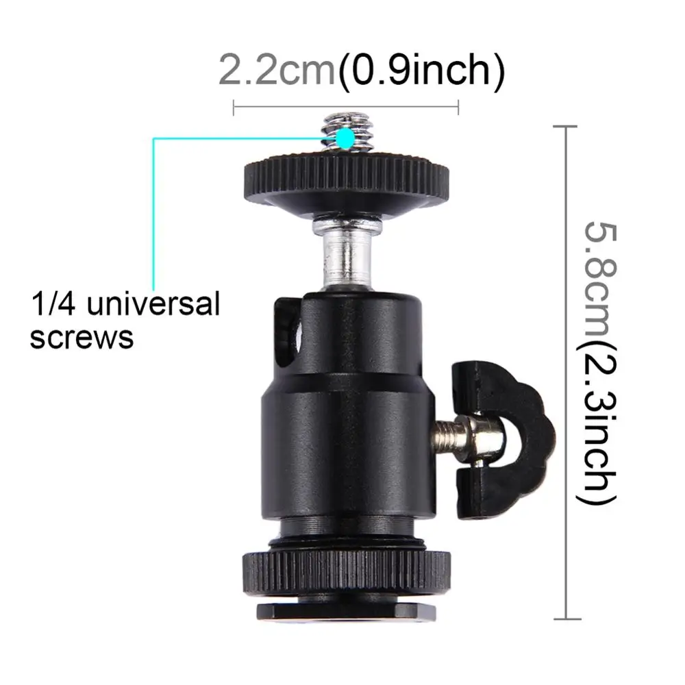 Mini tripod Ball Head of 360 Swivel DSLR Camera Tripod Dsr +1/4"Screw Mount Stand Mini BallHead for camera tripod ballhead L3FE