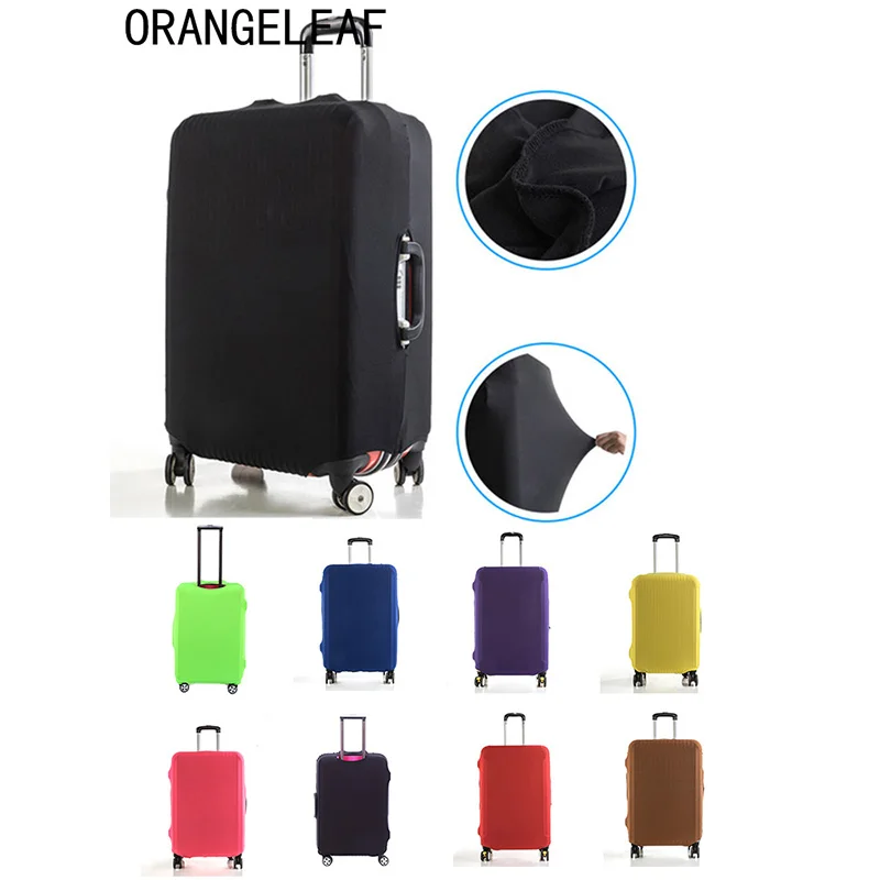 Защитный чехол для багажа эластичная ткань однотонный Дорожный чемодан пылезащитный чехол для 18-28 дюймов чехол пылезащитный чехол Аксессуары для путешествий