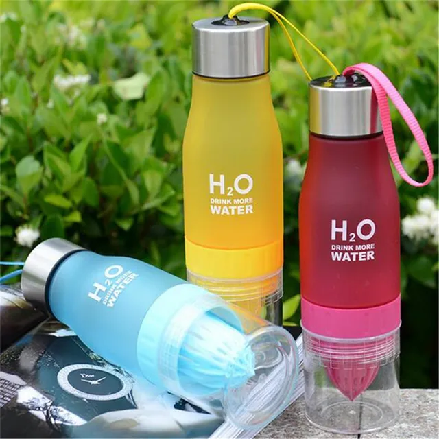 650ml Sport Bottle H20 plastic Fruit infusion bottle Infuser Drink Outdoor Sports Juice lemon Portable Bike Travel Water Bottle 5
