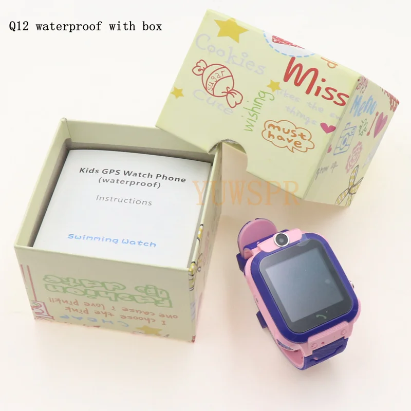 Q12 Kids Smart Watch Waterproof LBS Location Support Hebrew Use 2G SIM Card Chindren Tracking Boys Girls Smartwatch Clock Gift 