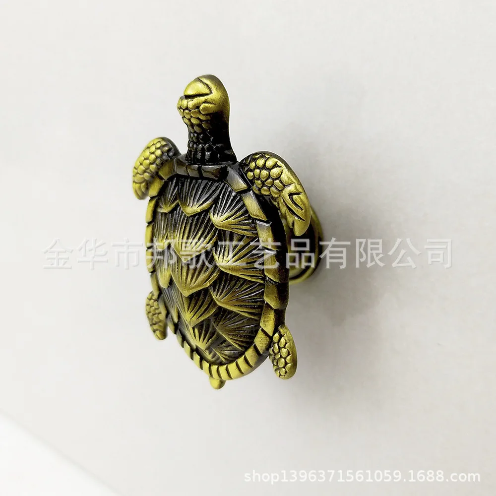 Гальванизированная Золотая серебряная патина мультяшная черепаха ручка производители отечественная импортная ручка из цинкового сплава