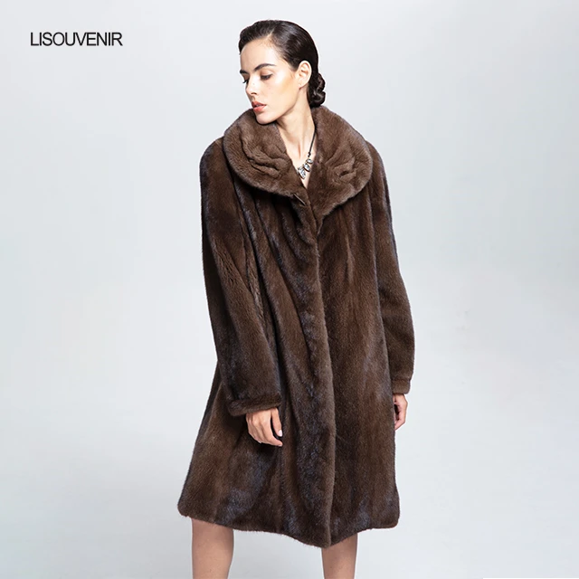 Lisouvenir стиль Настоящее меховое пальто из норки меховая одежда теплая мягкая Роскошная зимняя куртка из натурального меха норки с капюшоном для женщин