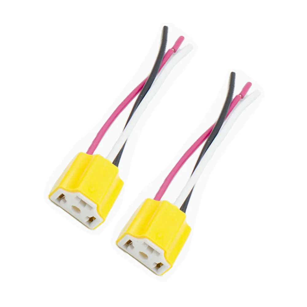 Be In Your Mind 4 STKS H4 LED Koplamp Adapter Base Lamp Sockets Retainer Houder Met Pakking Ringen Auto Retainers Verlichting Assemblies Plastic Zwart 624705498
