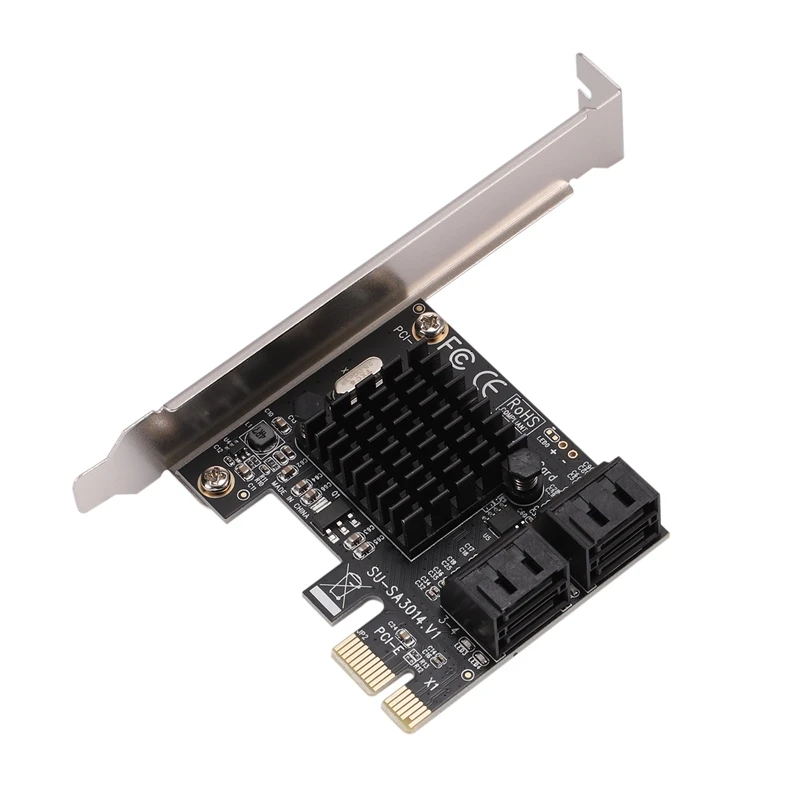 SSU SA3014 PCI-E к 4 портам SATA 3,0 плата адаптера расширения контроллера