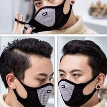 Противопылевая маска, черный фильтр для спорта на открытом воздухе, противогаз, противогаз, респиратор, маска для езды на велосипеде, мотоциклетная