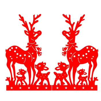

Christmas Window Sticker Window Decoration Christmas Sika Deer Static Sticker Wallpapered the home decorations