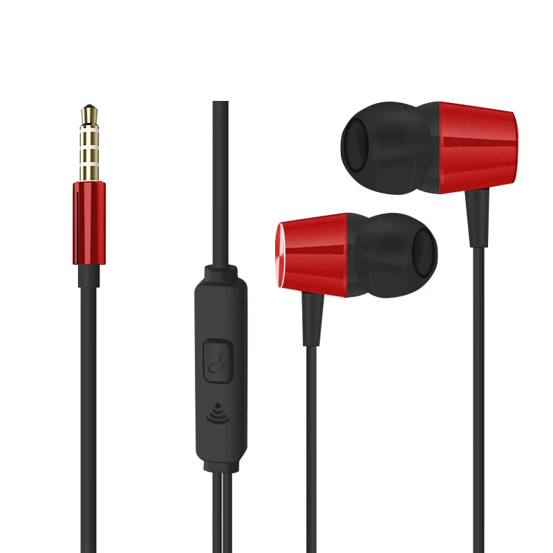

B200 Earphones Metal Subwoofer Line Control Earphone Universal Computer Phone In-ear Earphones Gaming Headset for IOS Android