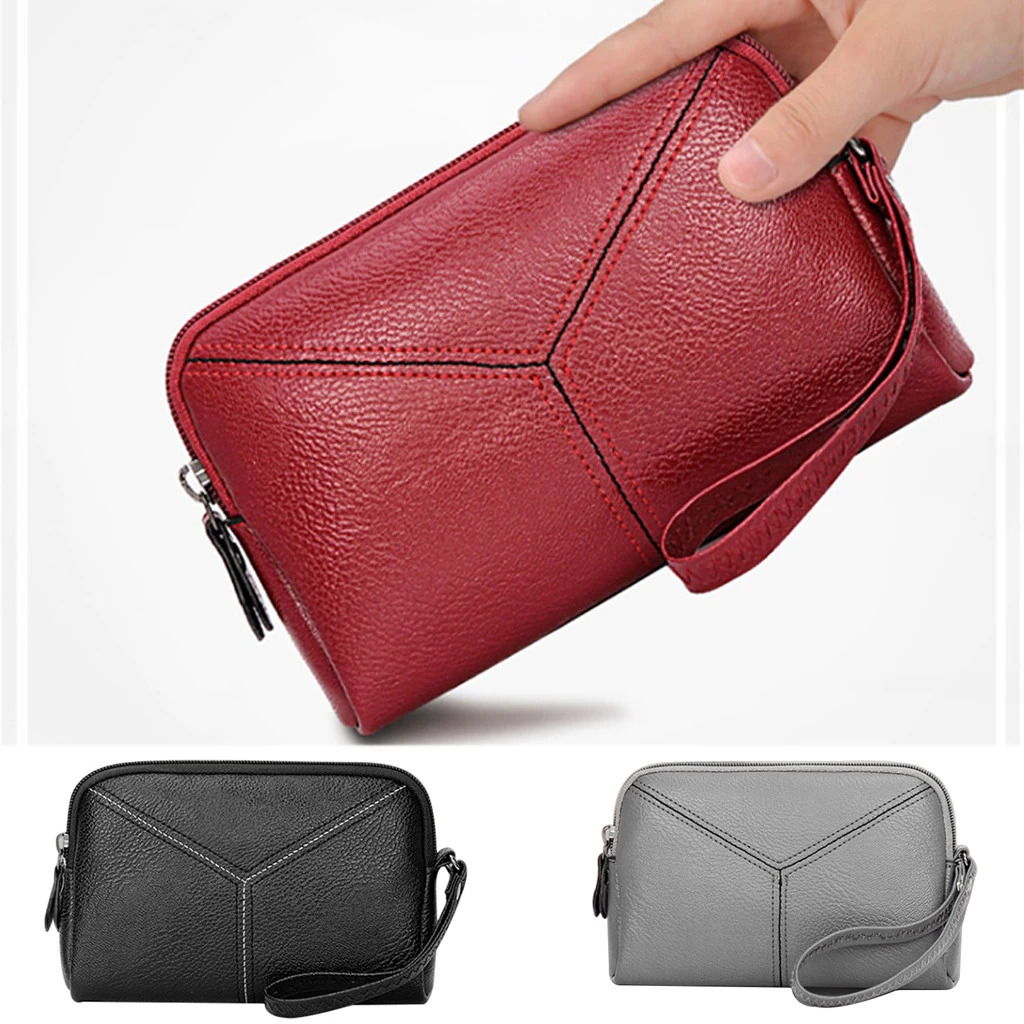 New Vintage Women Wallet With Zipper Coin Pocket Female High Capacity Purse Leather Brand Retro Ladies Long Card Clutch 817