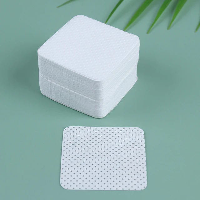 100PCS/Pack Lint-Free Paper Cotton Wipes Eyelash Glue Remover Wipe Clean Cotton Sheet Nails Art Cleanin Cleaner Pads 2