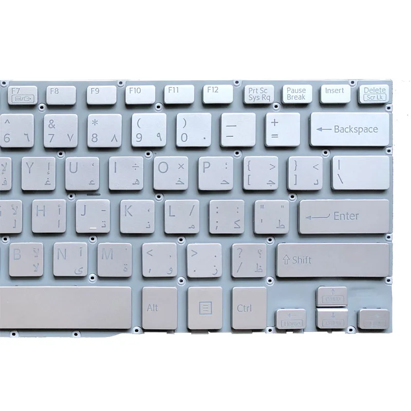 Арабский Серебряный Клавиатура для ноутбука sony VAIO Fit 13 13A 13N SVF13 SVF13A SVF13N