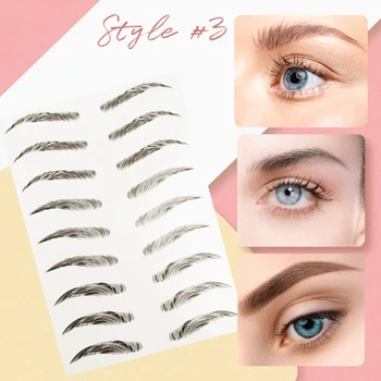 

3D Stick-On Eyebrows Sticker Eye Brow Makeup Decal Hot Sales