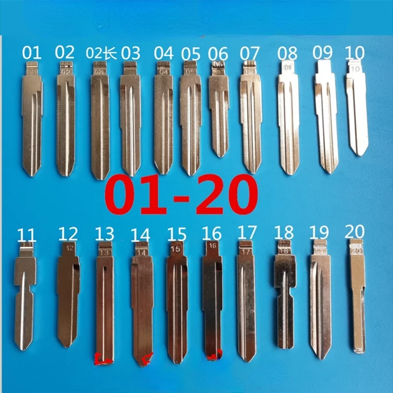 Flip Car Key Blade DIY NO.1 2 3 4 5 6 7 8 9 10 11 12 13 14 15 16 17 18 19 20 for Honda BMW Toyota Benz Mitsubishi Ford Mazda