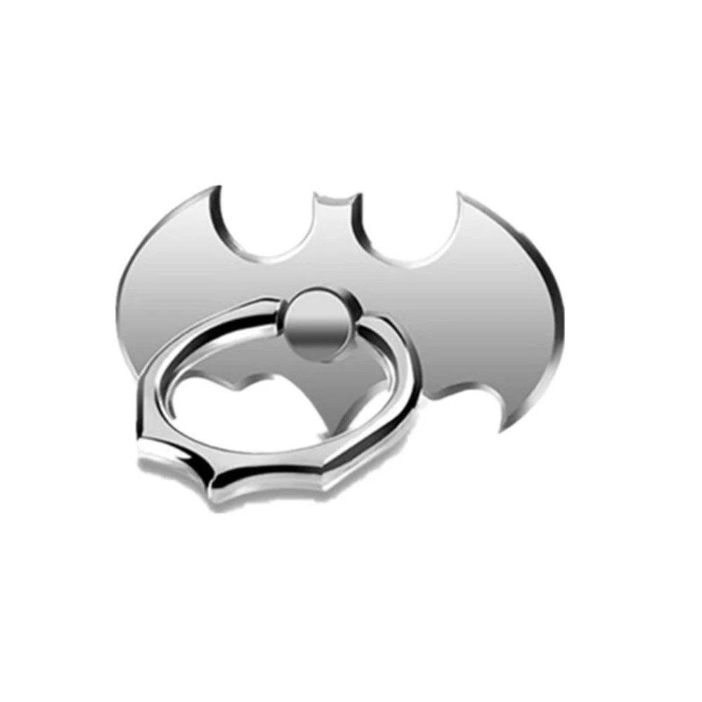 silver Летучая мышь клетка с кольцом на палец мобильный телефон настольная подставка крепление для iPhone X 8 7 XR XS MAX Бэтмен металлический смартфон 360 градусов настольный держатель - Цвет: silver