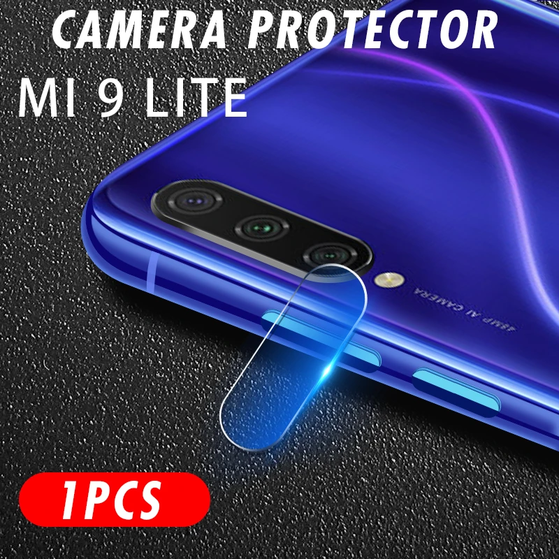 2в1 Защитное стекло для xiaomi mi 9 lite, безопасные очки, пленка для объектива камеры, защита экрана на xio mi xao mi xia mi 9 lite - Цвет: 1Pcs