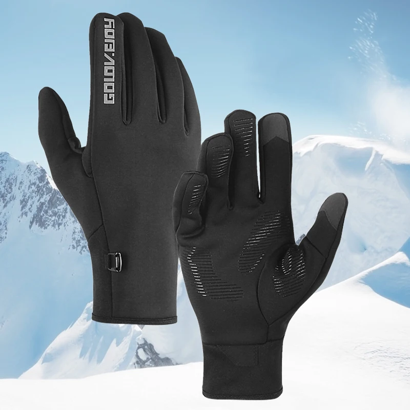 

Outdoor Gloves Female Male Winter Touchscreen Glove Breathable Skiing Waterproof Velvet Anti-Skid Riding Thickened Warm Gloves