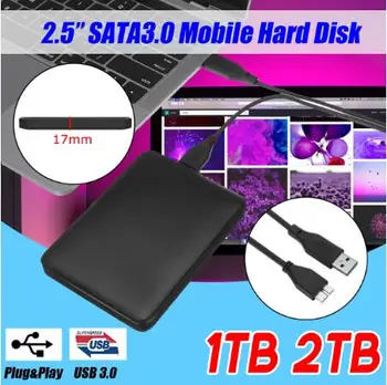 

2.5 External Hard Drive USB3.0 HDD HD Hard Disk 1TB/2TB Mobile Hard Disk HDD Storage Devices For Macs Computer Desk Laptop