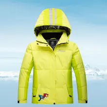 Лыжная куртка для детей; Новинка; высокое качество; Детские ветрозащитные водонепроницаемые зимние пальто для девочек и мальчиков; Лыжная и Сноубордическая куртка