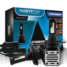مصابيح LED أمامية N1 H4 H7 H11 H1 9005 9006 H3 9007 من NIGHTEYE مصباح أمامي 80 واط 12000LM مصابيح LED أمامية للسيارة الكل في واحد مصباح ضباب 6000K 12 فولت 24 فولت(China)