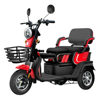 GĂŒnstige Alte Menschen Erwachsene MĂ€nner Und Dame Fahrt Dreirad Motorrad 3 Rad Red Motorrad Moto E Bike Elektrische MobilitĂ€t Roller Mit Korb