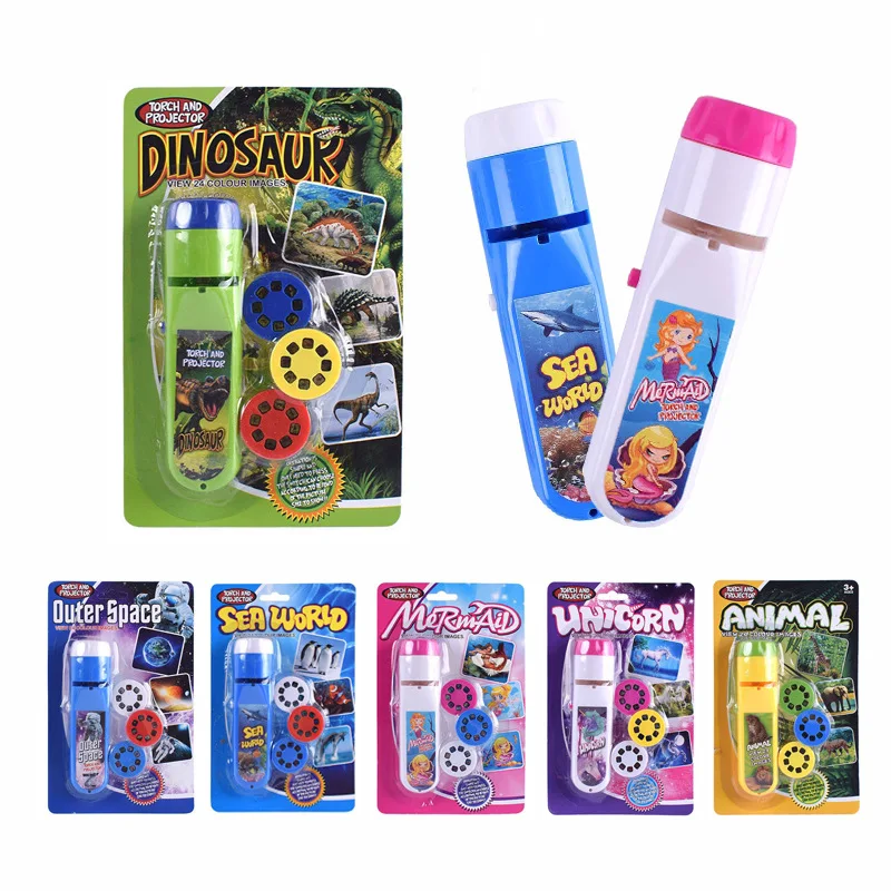 Projector Torch Kids Flashlight Story Book Early Educational Light-up Toys Sleep Light Preschool Fairy Tale Projection Lamp Gift