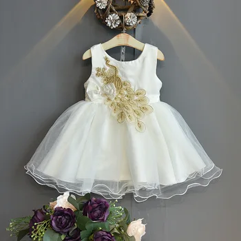 

2020 Girl New Summer Dress Kids Children Sleeveless Princess Dress Two Colors
