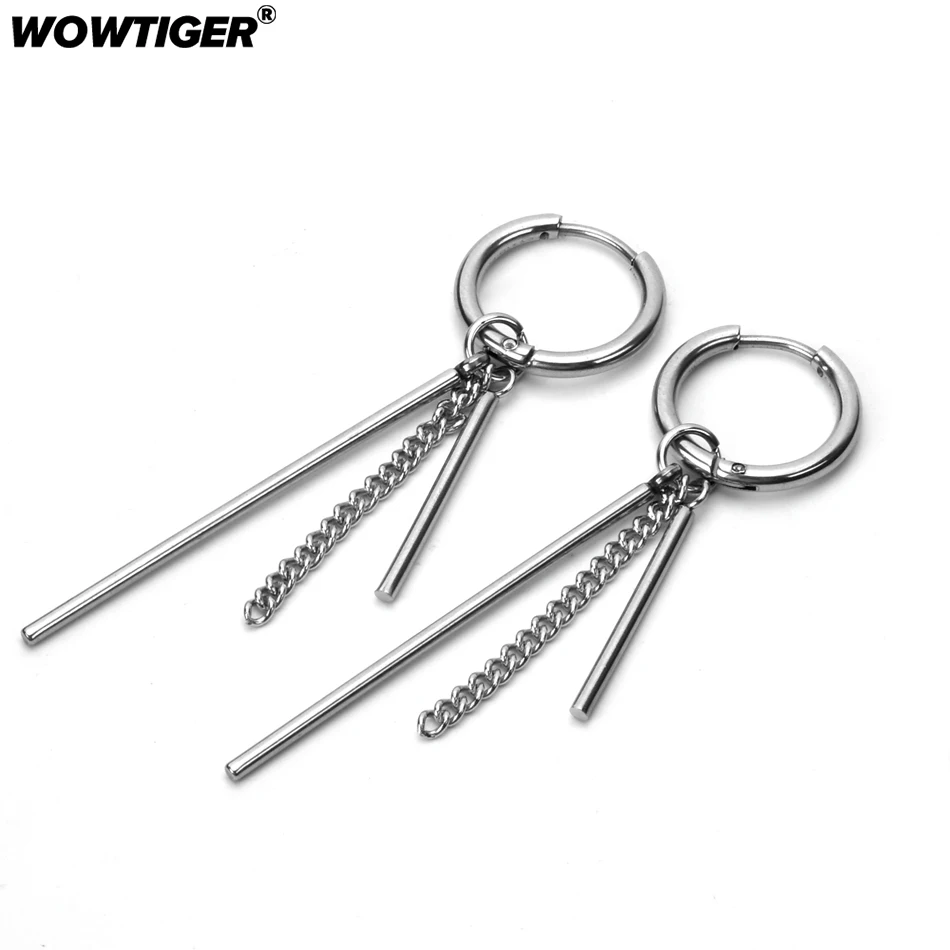WOWTIGER мужские и женские серьги в стиле панк серьги-капельки простые из
