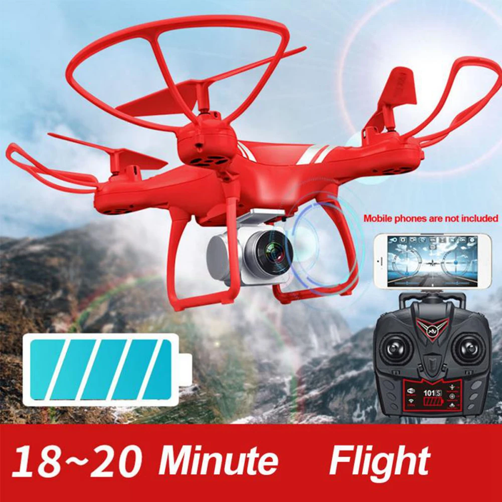 Квадрокоптер KY101S Радиоуправляемый с широкоугольной HD камерой 720P Wi Fi FPV 2020|Дроны