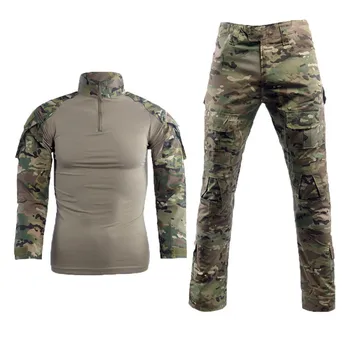 

Quality Woodland Camouflage Hunting Clothes Military Uniform Tactical Frog Set Combat Suit Airsoft Sniper Shirt And Pants S-XXXL