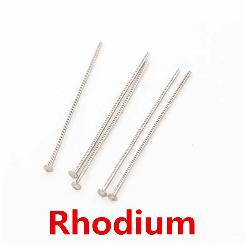 Head Pin, Flat Head Pins for Jewelry Making,supplies, Rhodium, Gold,  Silver, Bronze Head Pins, 15, 20, 30, 40, 50 Mm, 30PCS Head Pins 224 