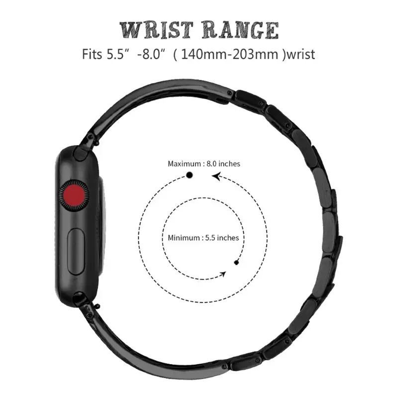 Ремешок из нержавеющей стали для Apple Watch ремешок 38 мм 42 мм Металлические звенья Браслет Смарт-часы ремешок для Apple Watch серии 1 2 3 4