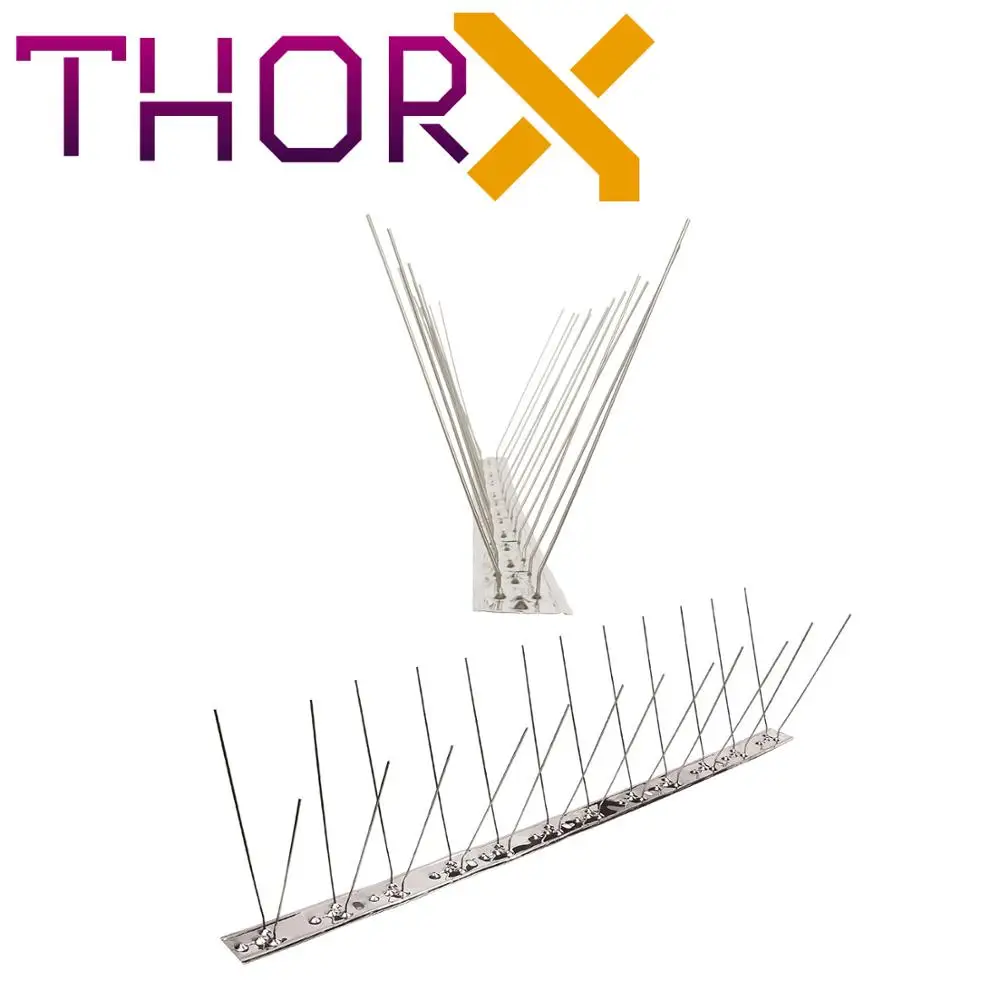 

MH-02-SL 2 row pigeon spikes bird spike on stainless steel base - high quality solution for bird control spikes