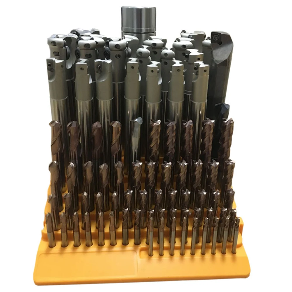 84 Holes Multifunctional Thickened Milling Cutter Reamer Drill Bit Storage Box Tool Accessories Organizer Bag