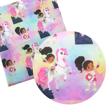 

50*140CM Princess Catoon Design Patchwork Polyester Cotton Fabric for Tissue Kids Home Textile for Sewing Doll Girl Dress,c3396