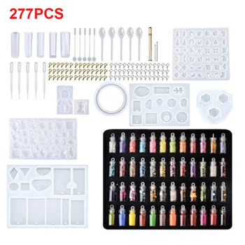 

Resin Casting Mold Kit Home Tear Resistant Reusable Flexible Translucent Easy Clean Jewelry Making DIY Craft Soft Silicone