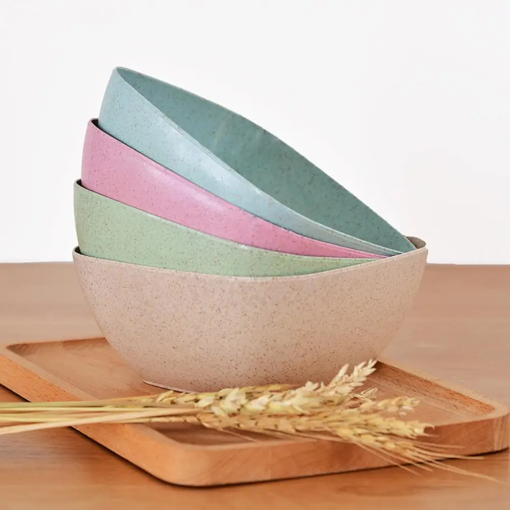 

Eco-friendly Crop Straw Simple Square Shape Eating Bowl Household Tableware