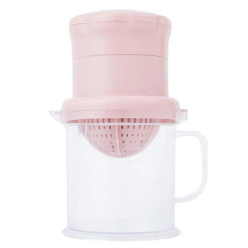 Potable ручная соковыжималка для лимона, кухонная соковыжималка для фруктов, апельсина, цитрусовых, машина - Цвет: Розовый