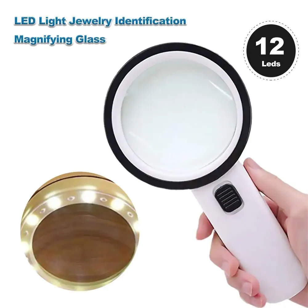 

10X LED Mighty Jeweler Watchmaker Magnifying Jewelry Glasses Headband Glasses Handheld Magnifying Glasses Light Repair Tool