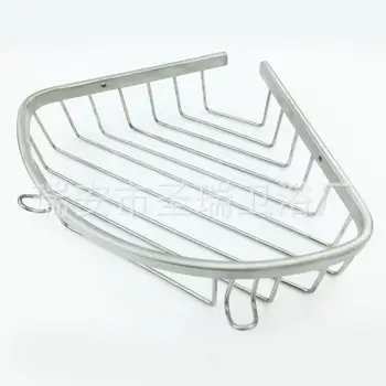 

Bathroom SUS304 brushed stainless steel with single-layer triangular basket racks corner shelf bathroom hook