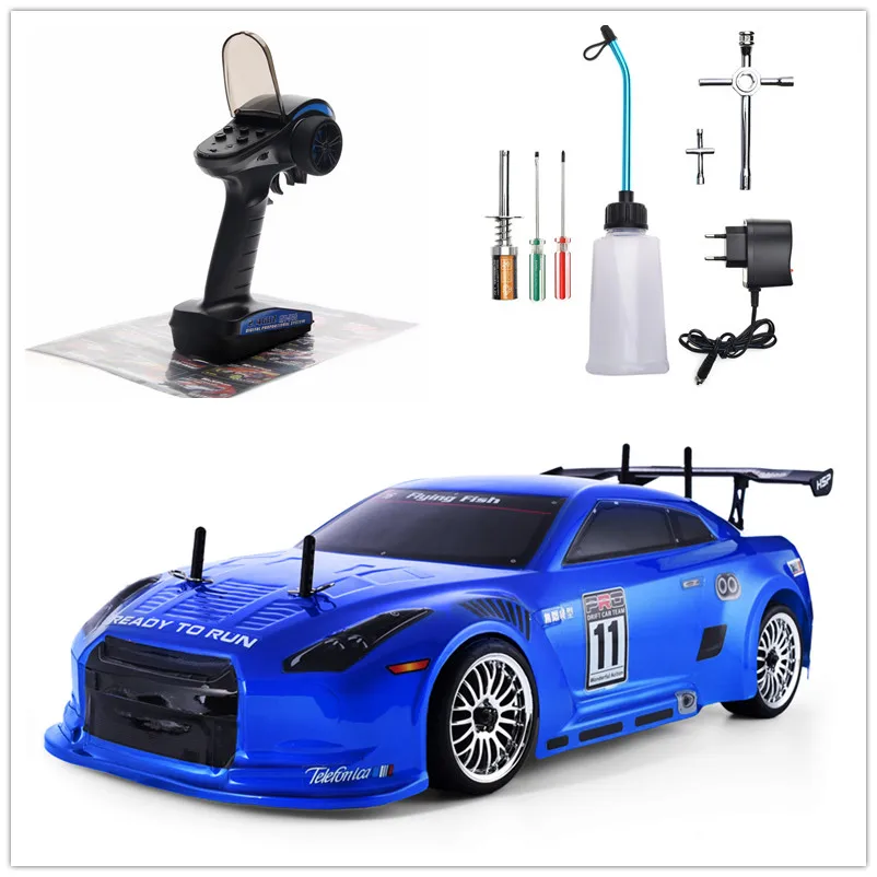 Include tools kit HSP RC автомобиль 4wd 1:10 на дороге гоночный двухскоростной Дрифт автомобиль игрушки 4x4 Нитро Газ мощность высокая скорость хобби Дистанционное управление автомобиль - Цвет: Include tools kit
