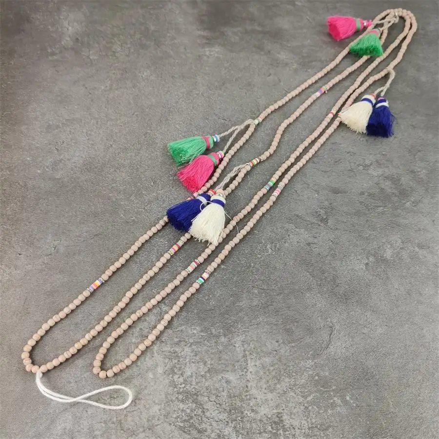 

Boho Caki Stone Bead Necklace Strap Lanyard U Disk ID Work Card Mobile Cell Phone Chain Straps Keychain phone Hang Rope