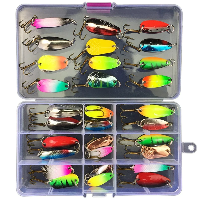 Fishing Lure Multicolored Metal Sequins Bait Bionic Bait Lures 31 Pieces of Lure Suits Fishing Tackle Accessories