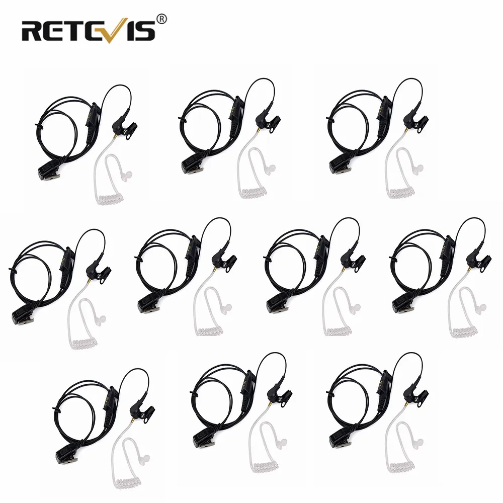 

10pcs Multi-Pin PTT MIC Headset for Motorola GP328plus GP338plus GP344 GP388 Radio Walkie Talkie Covert Acoustic Tube C2103A