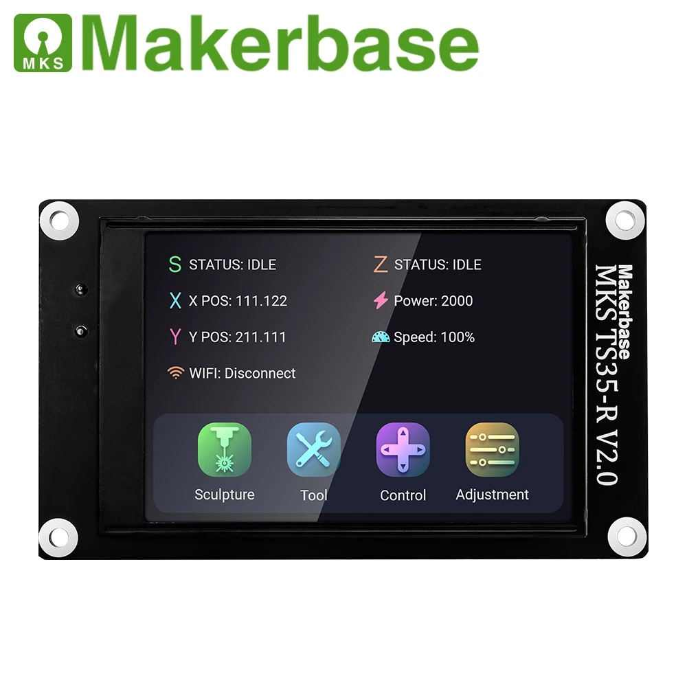Makerbase-controlador Mks Dlc32 Grbl Trabalho para Laser & Cnc Esp32 Wifi Ts35 Ts24 Touch Screen para Máquina de Gravação a Laser - Imagem 6