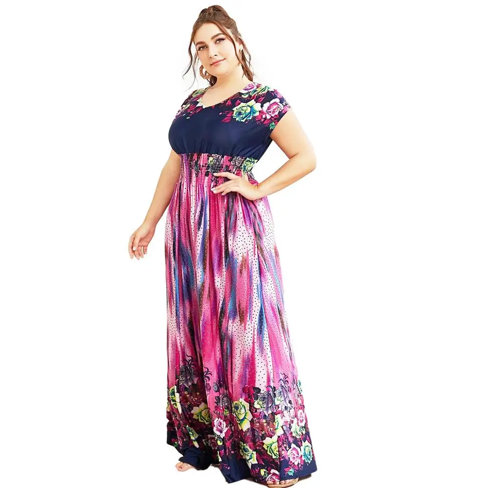 plan de estudios cola playa Vestidos De Verano Plus Size 5XL 6XL 7XL 2021 Print Long Maxi Dress  Sukienka Women Elbise Summer Dresses Strand Jurkjes _ - AliExpress Mobile