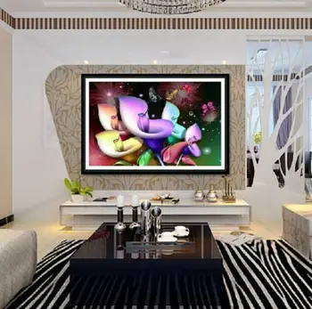 

DIY 5D Round Diamond Embroidery Dream calla lilies Diamond Painting Cross Stitch