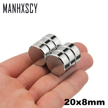 

20pcs Neodymium N35 Dia 20mm X 8mm Strong Magnets Tiny Disc NdFeB Rare Earth For Crafts Models Fridge Sticking magnet 20x8mm