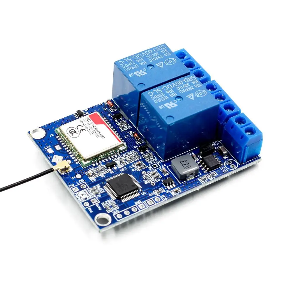 2 канальный релейный модуль SMS GSM с дистанционным управлением SIM800C STM32F103C8T6 для