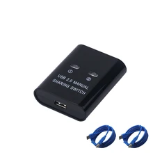 Comutador usb, comutador usb, hub de compartilhamento com cabo manual 2 portas para computador, pc, impressora, dois computadores, compartilhar a usb dispositivo de dispositivo