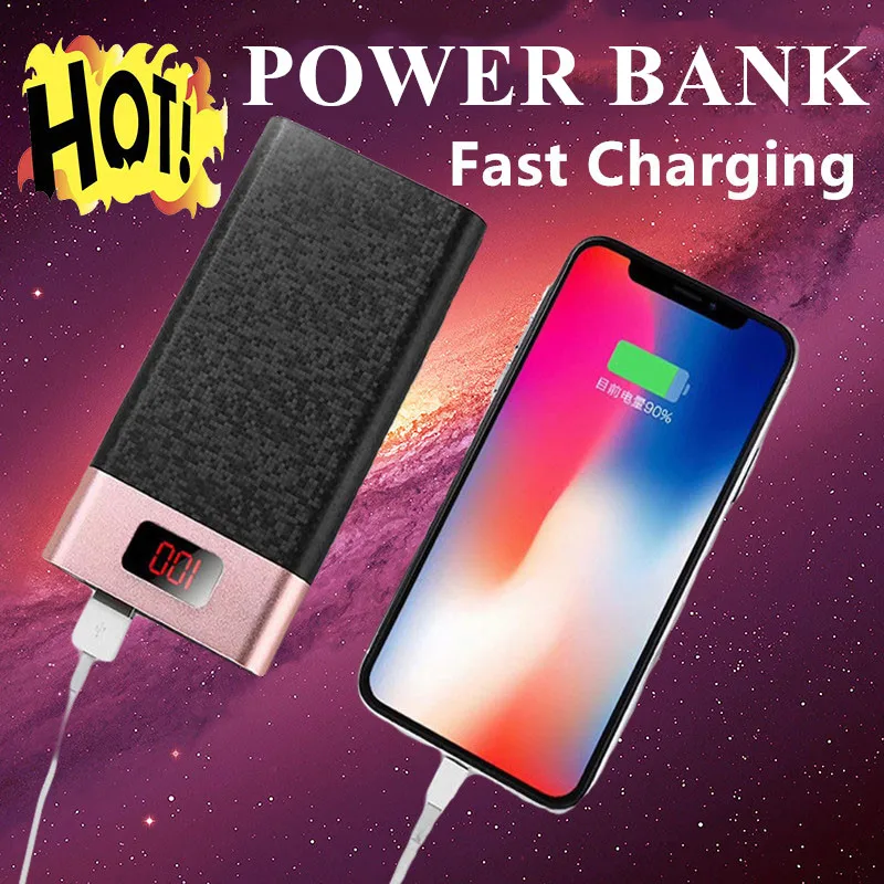 

Quick Charge 3.0 10000mAh Power Bank LCD 10000 mAh QC3.0 Fast Powerbank Portable External Battery Charger For I