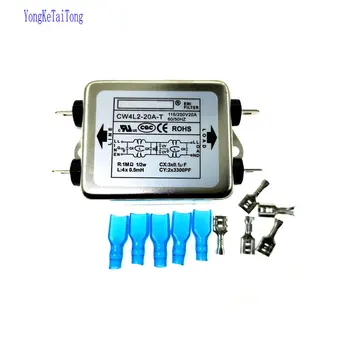 

1PCS EMI Filter CW4L2-20A-T CW4L2-10A-T CW4L2-6A-T CW4L2-3A-T 3A 6A 10A 20A 115V 250V CW4L2 CW4E 60/50HZ Monophasic Enhanced AC